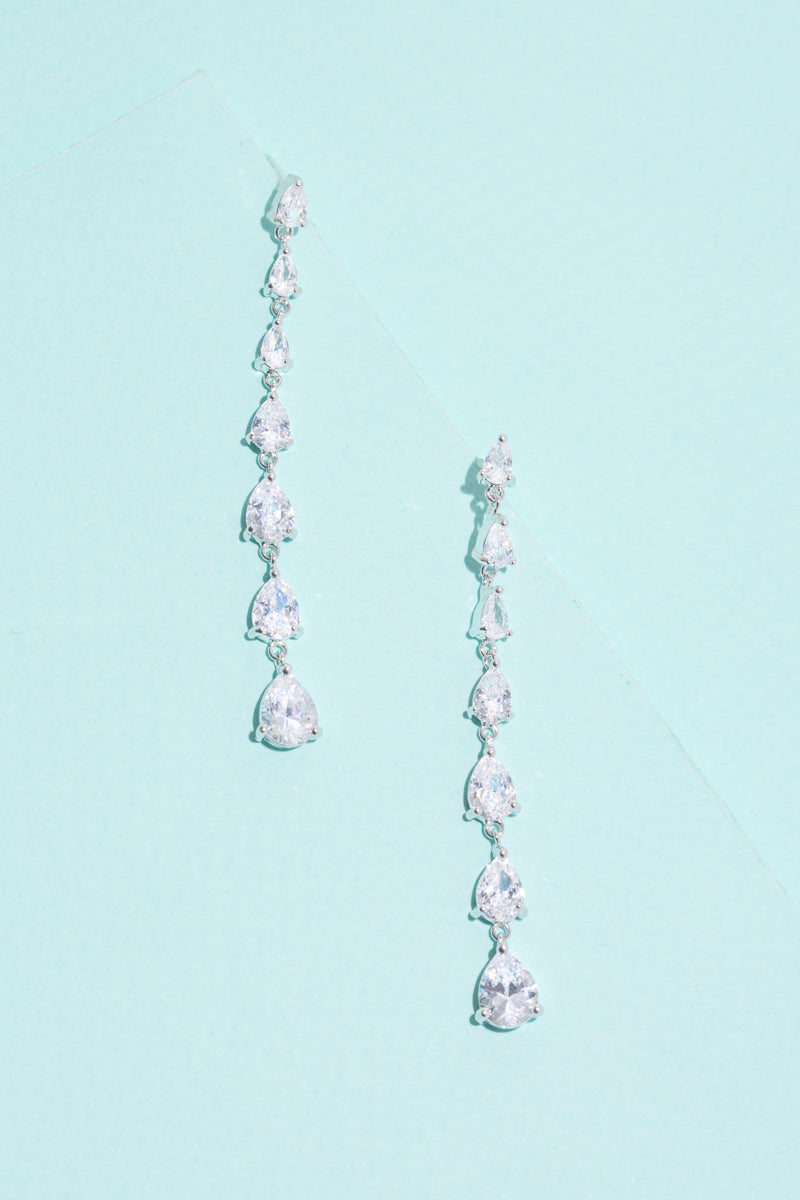 Droplet Wonder Dangle Earrings | Silver