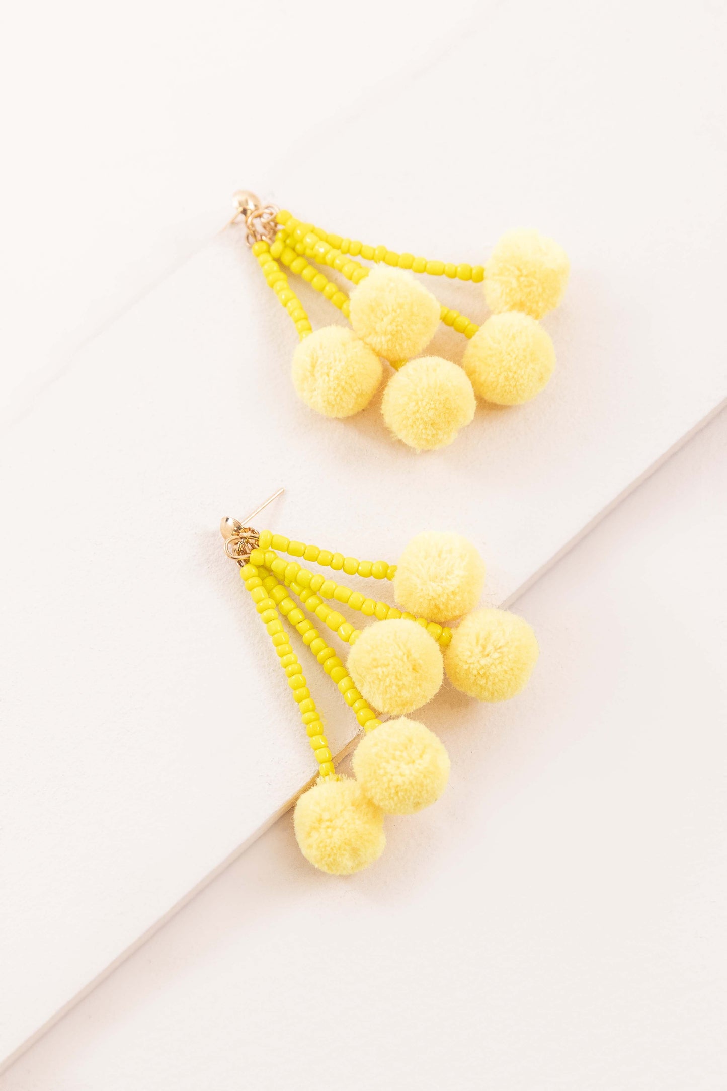 Cha Cha Pom Earrings | Yellow