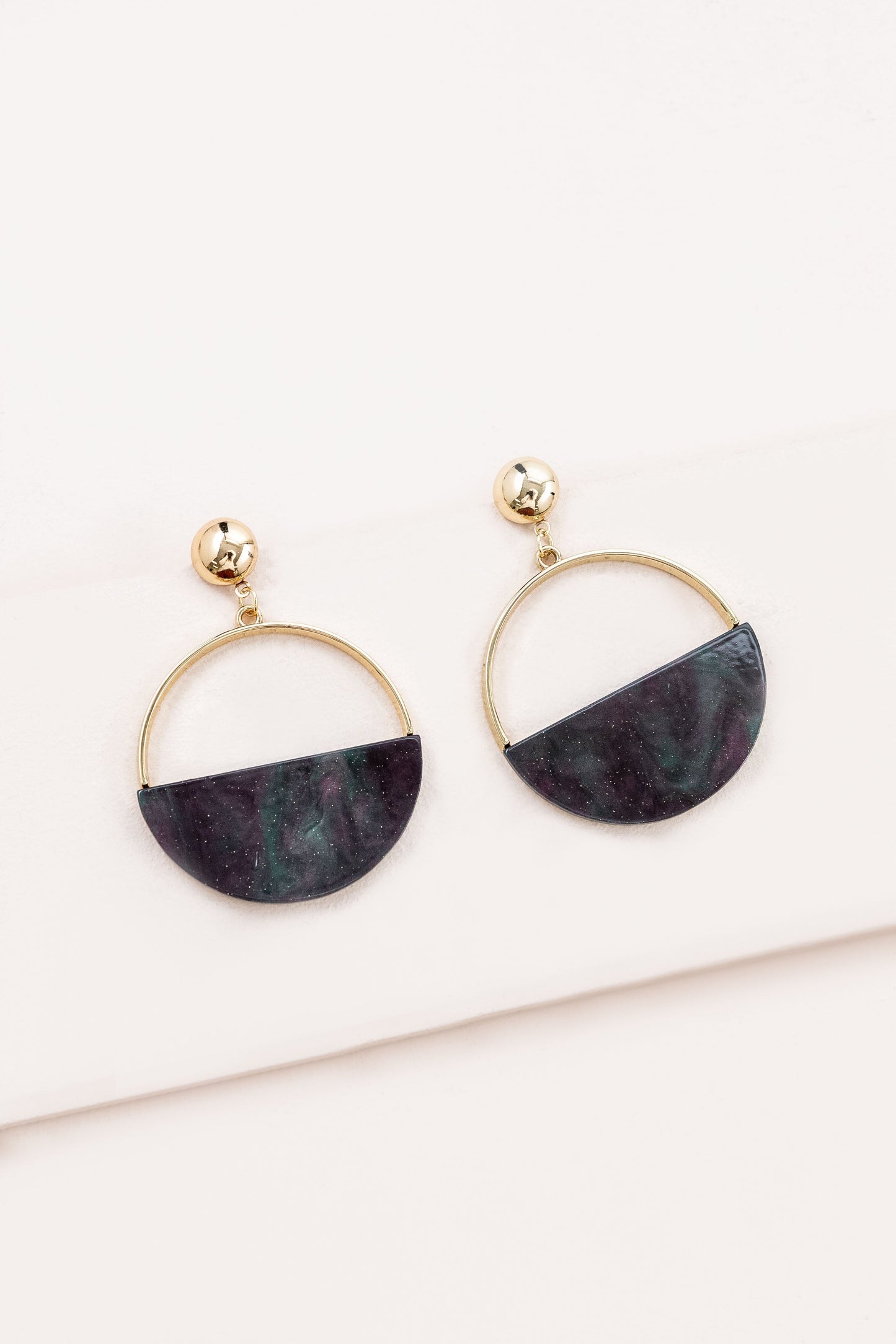 Half Circle Earrings | Galaxy