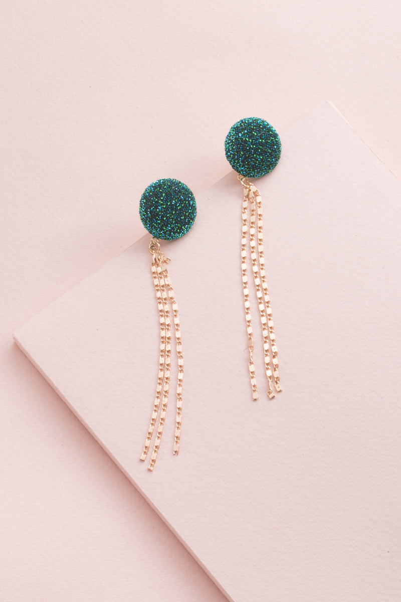 Rise and Shine Tassel Earrings | Teal