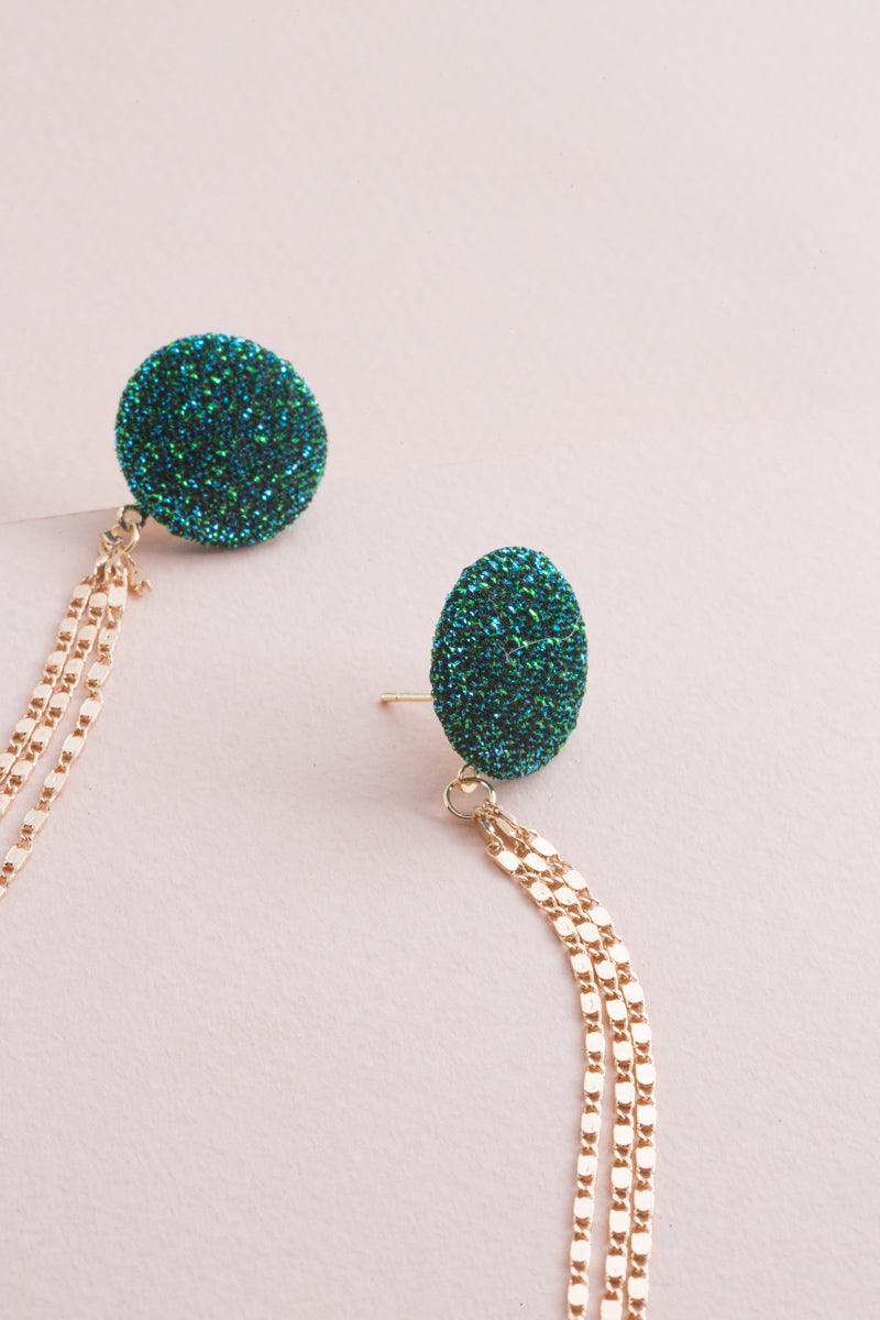 Rise and Shine Tassel Earrings | Teal