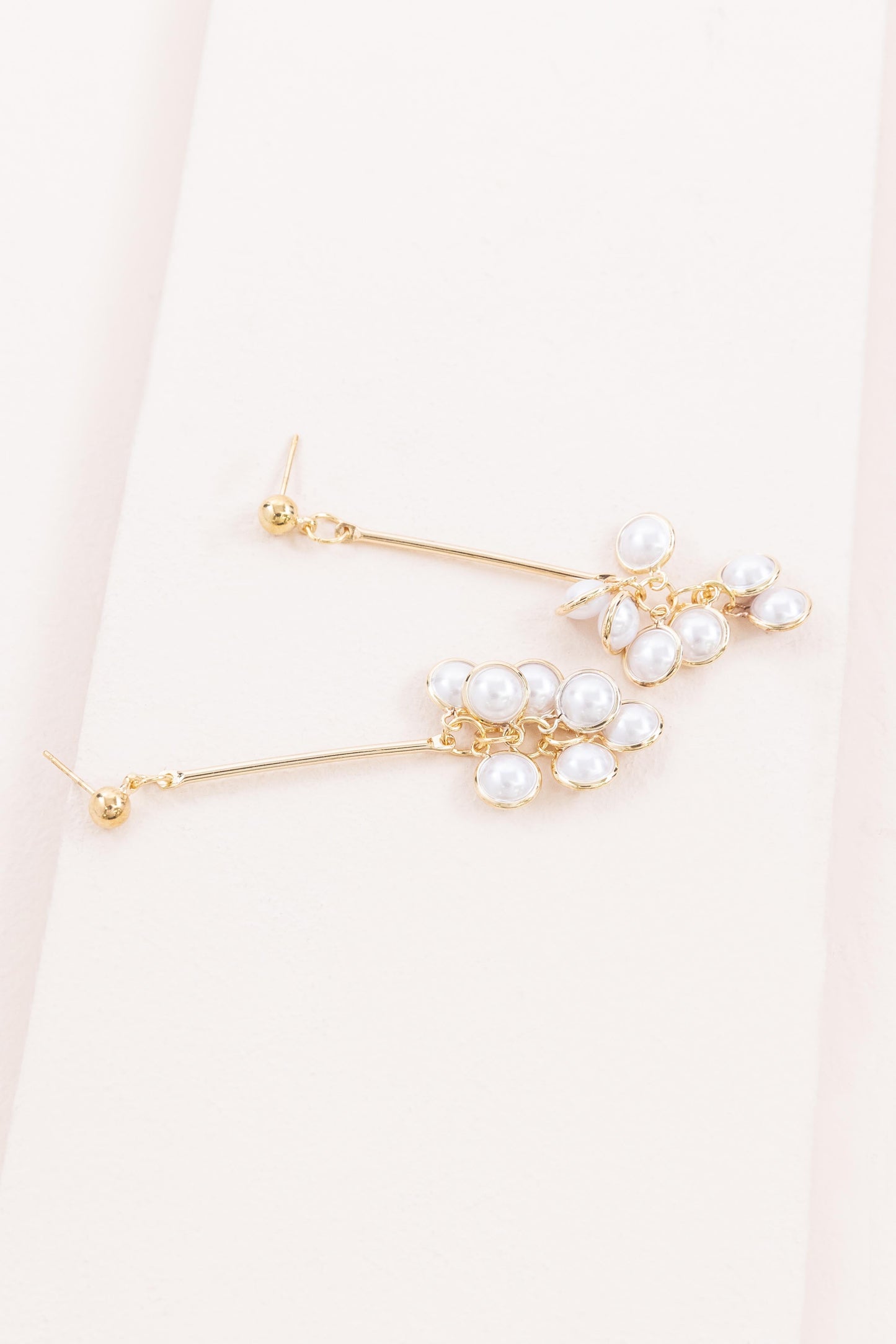 Pearl Seed Cluster Drop Earrings (14K)