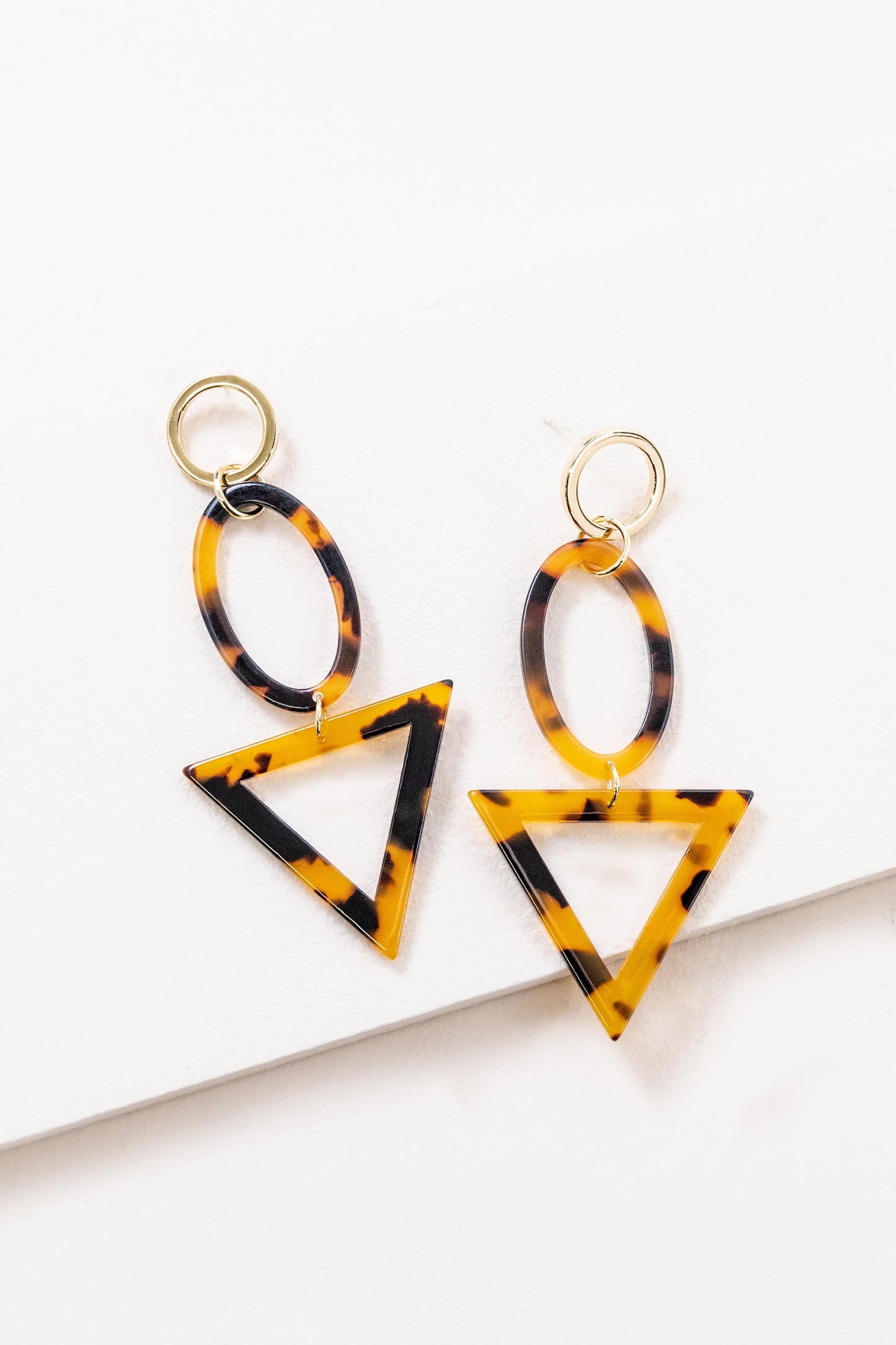 Anouk Geo Drop Earrings | Tortoise (14K)