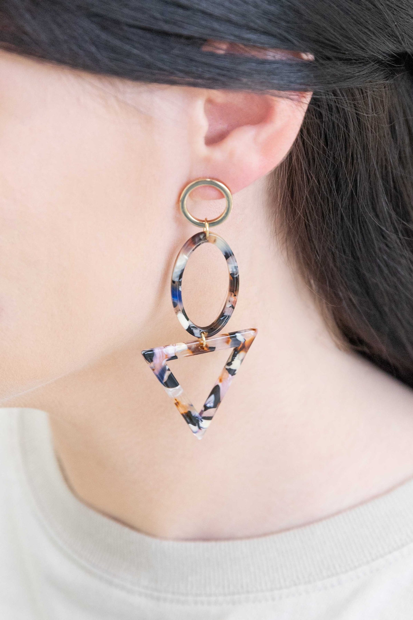 Anouk Geo Drop Earrings | Multi (14K)