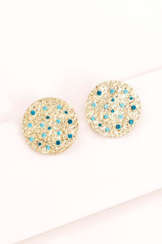 Wishing Well Plate Earrings | Blue
