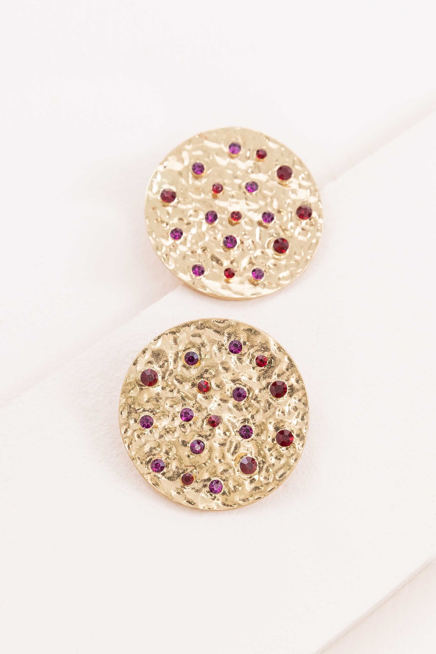 Wishing Well Plate Earrings | Fuchsia