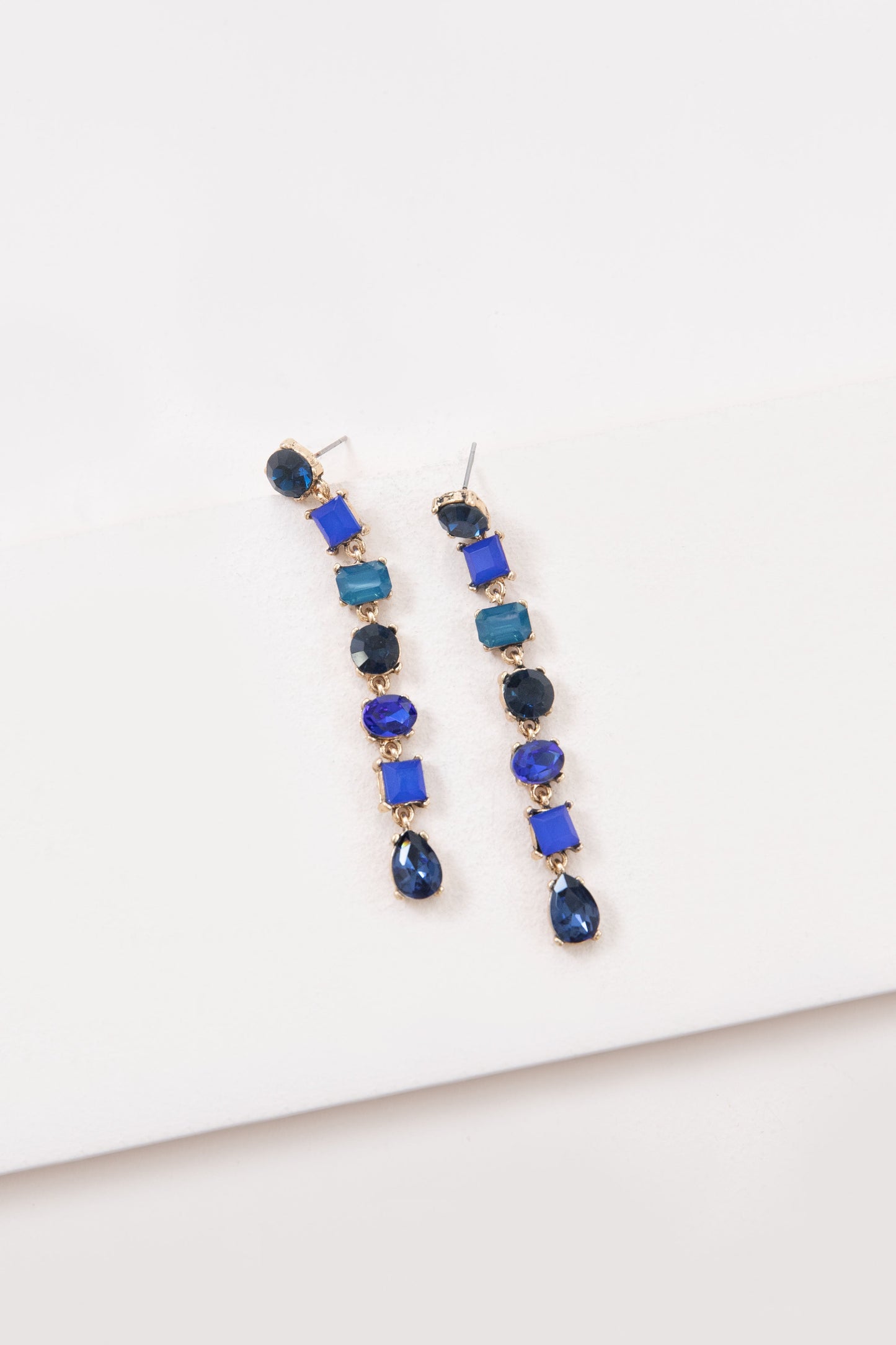 Blushing Blue Dangle Earrings