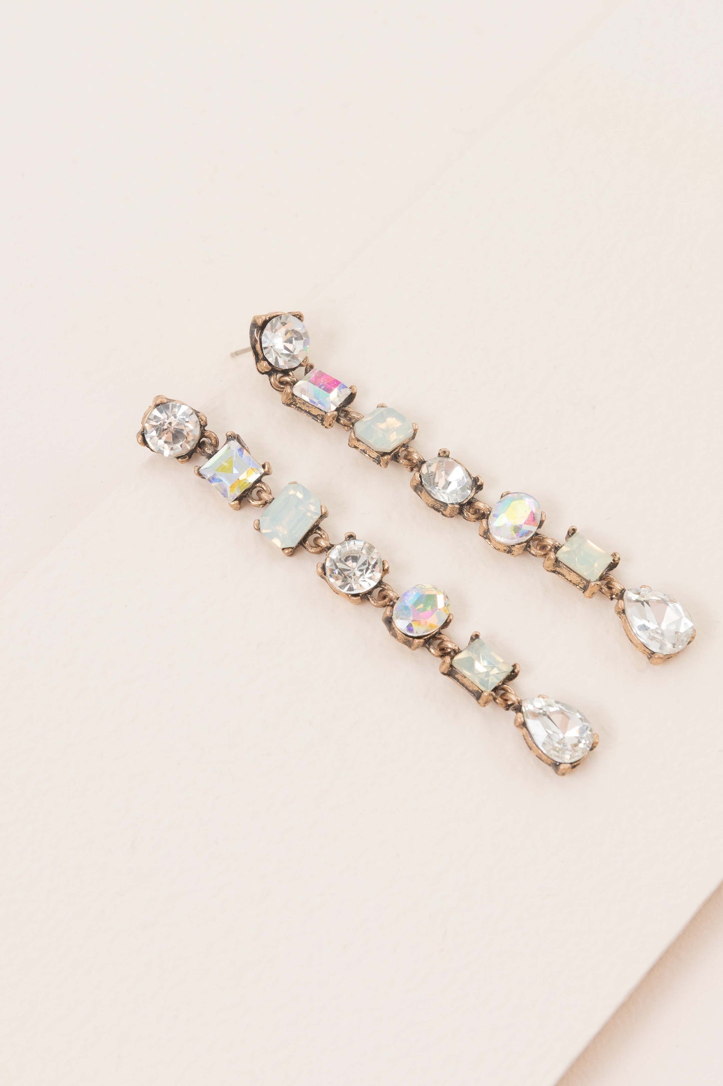 Blushing Opal Dangle Earrings