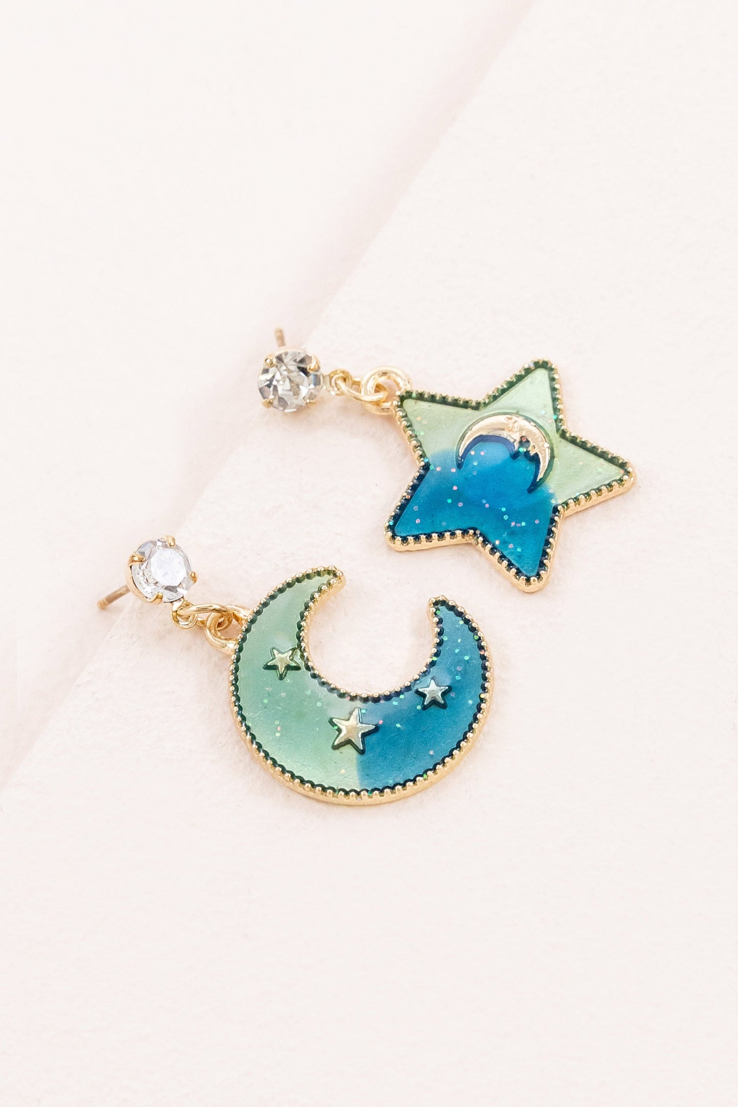 Glitter in the Night Mismatched Earrings