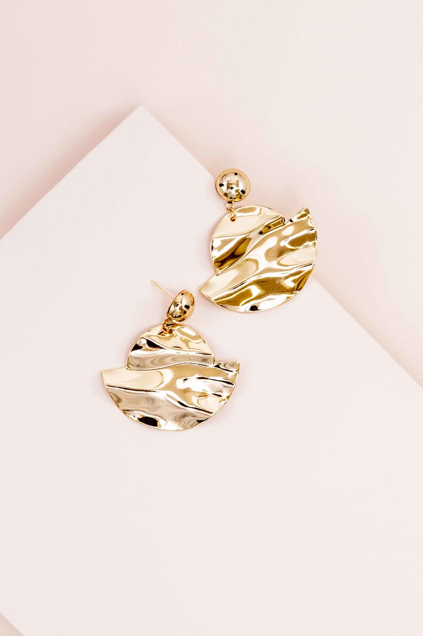 Enamor Semi-Circle Drop Earrings (14K)