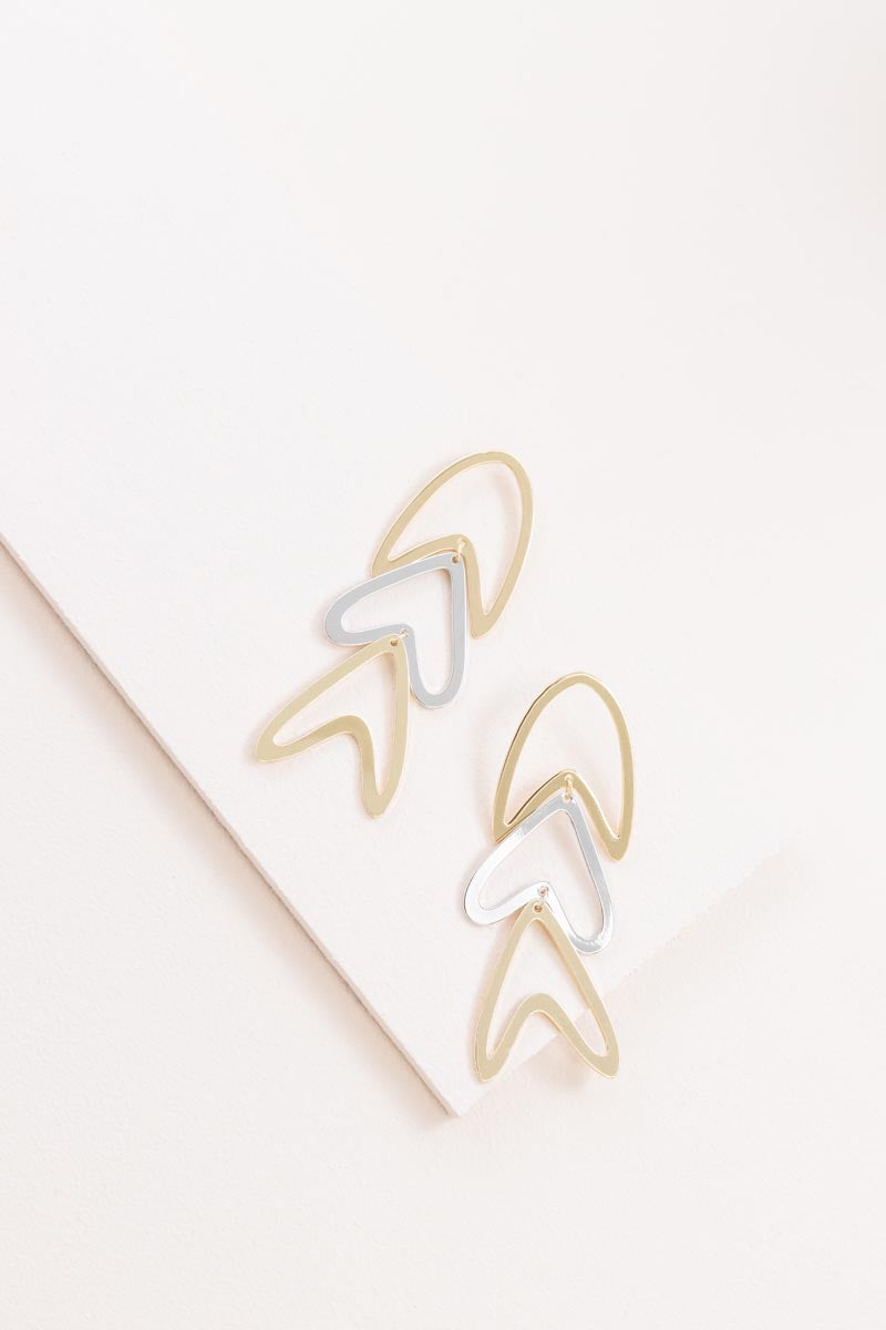 Go Fish Two-Tone Earrings (14K)