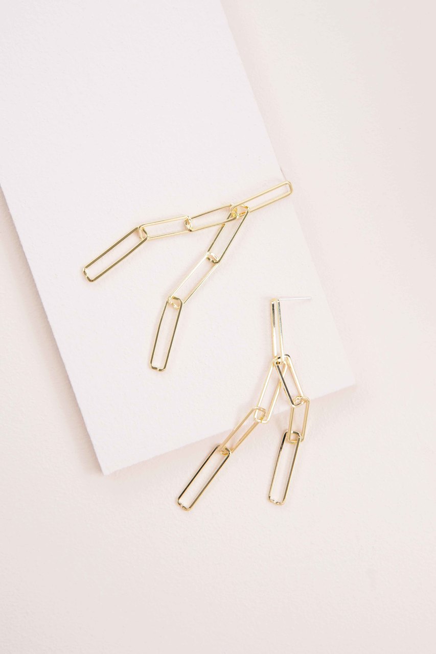 Join Up Link Earrings (14K)