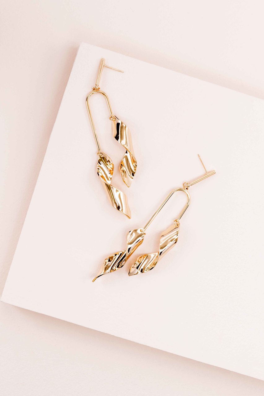 Swirling Spiral Drop Earrings