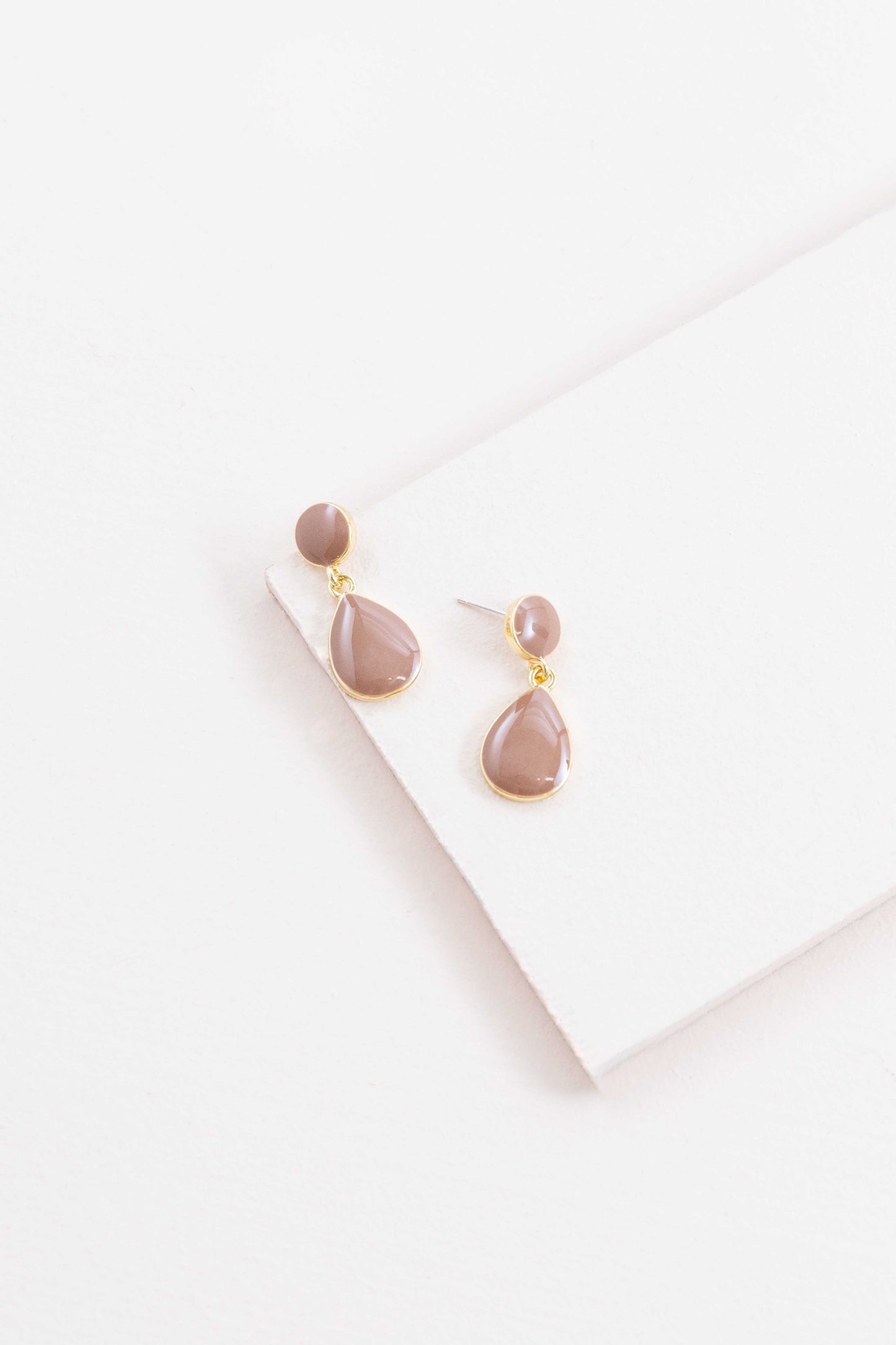 Pure Tear Drop Earrings (10K) | Mauve