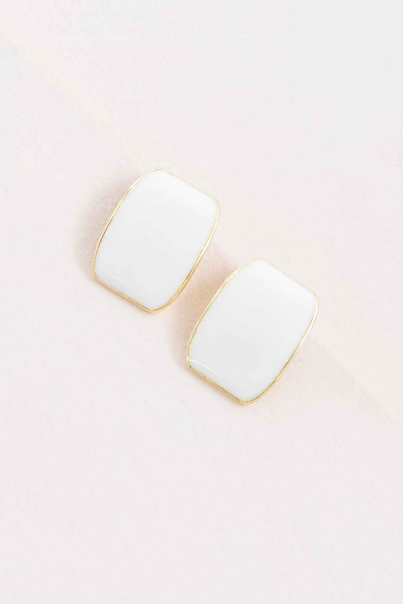 On Occasion Earrings (14K) | White