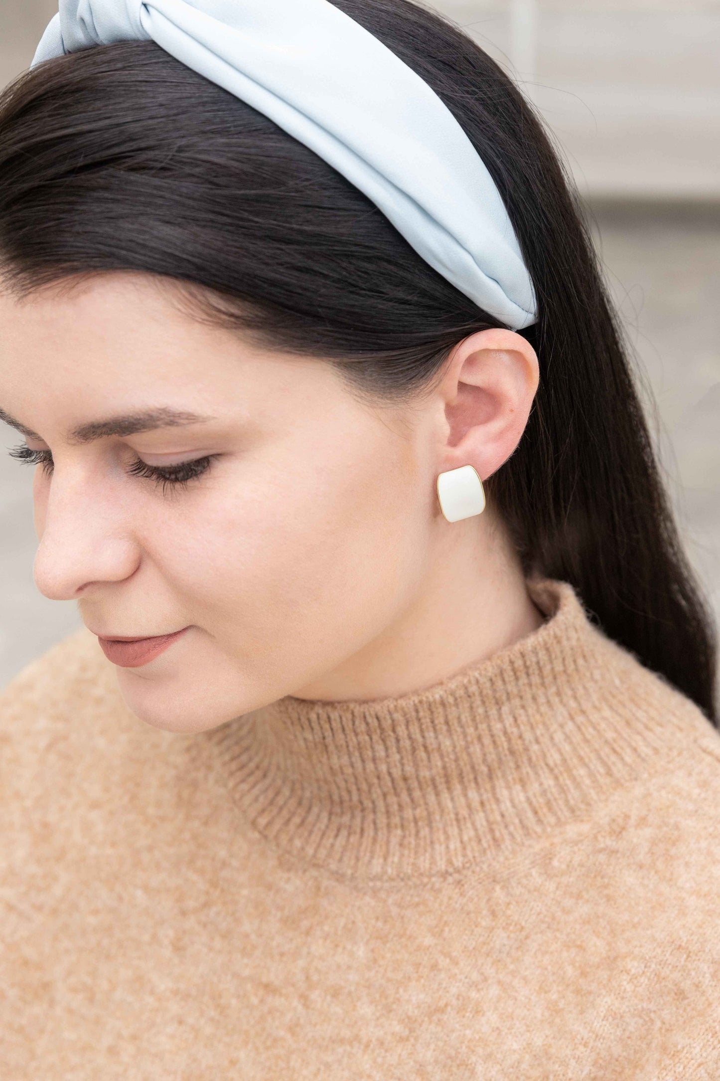 On Occasion Earrings (14K) | White