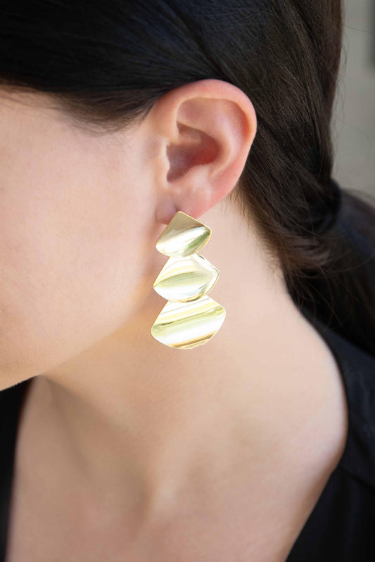 Falling Gold Earrings (14K)