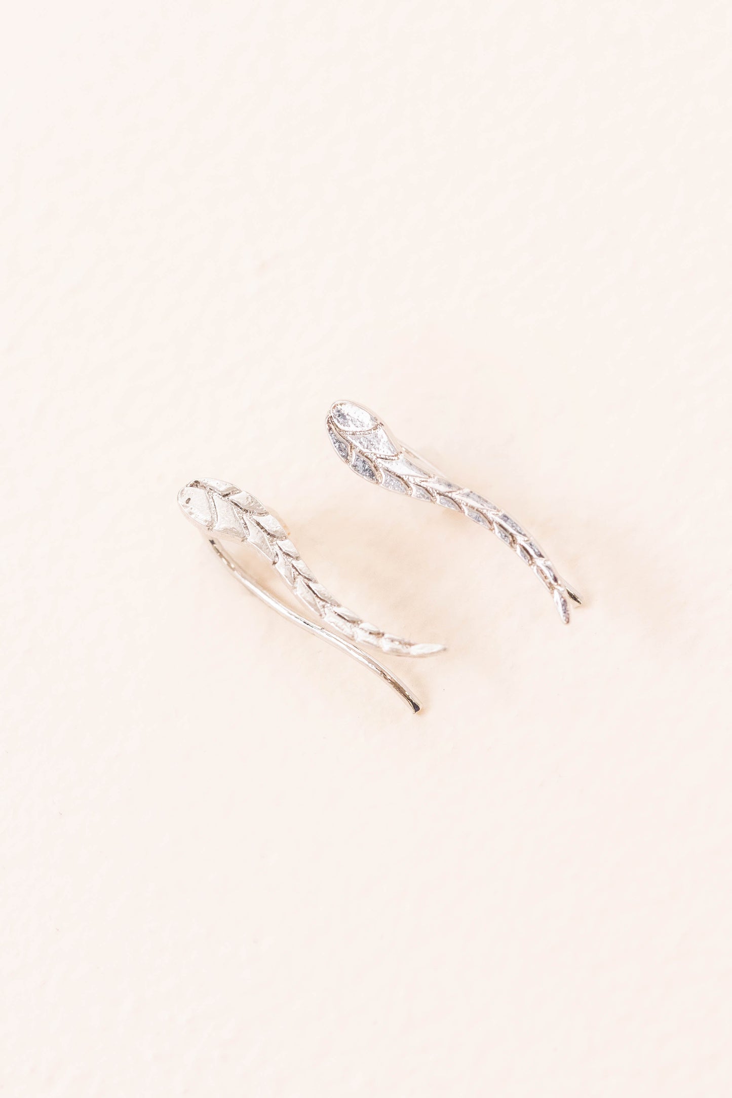 Flowing Feather Ear Pin Earrings