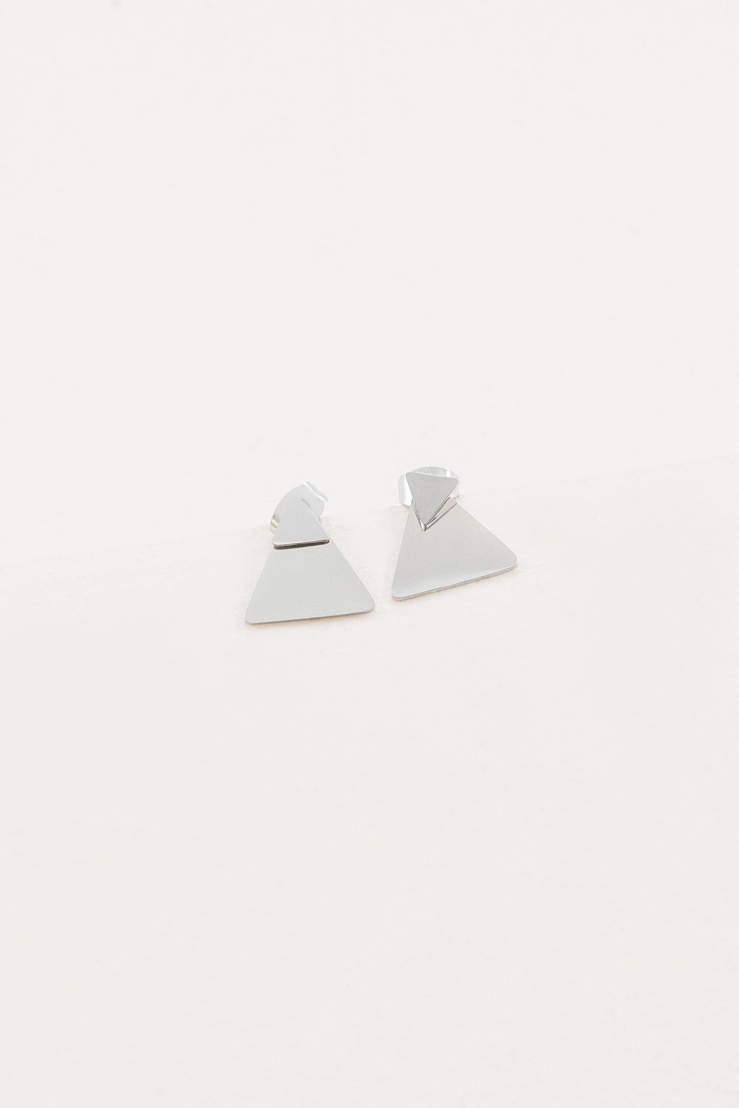 All Triangle Ear Jacket Earrings | Silver