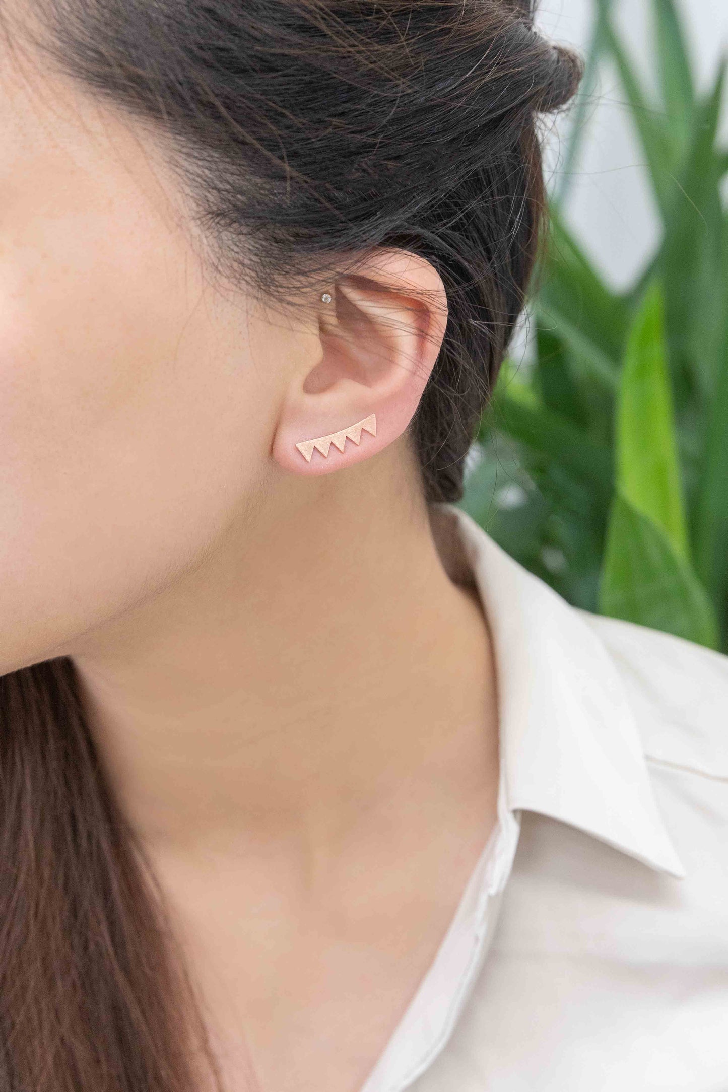 Spiked Ear Pin Earrings