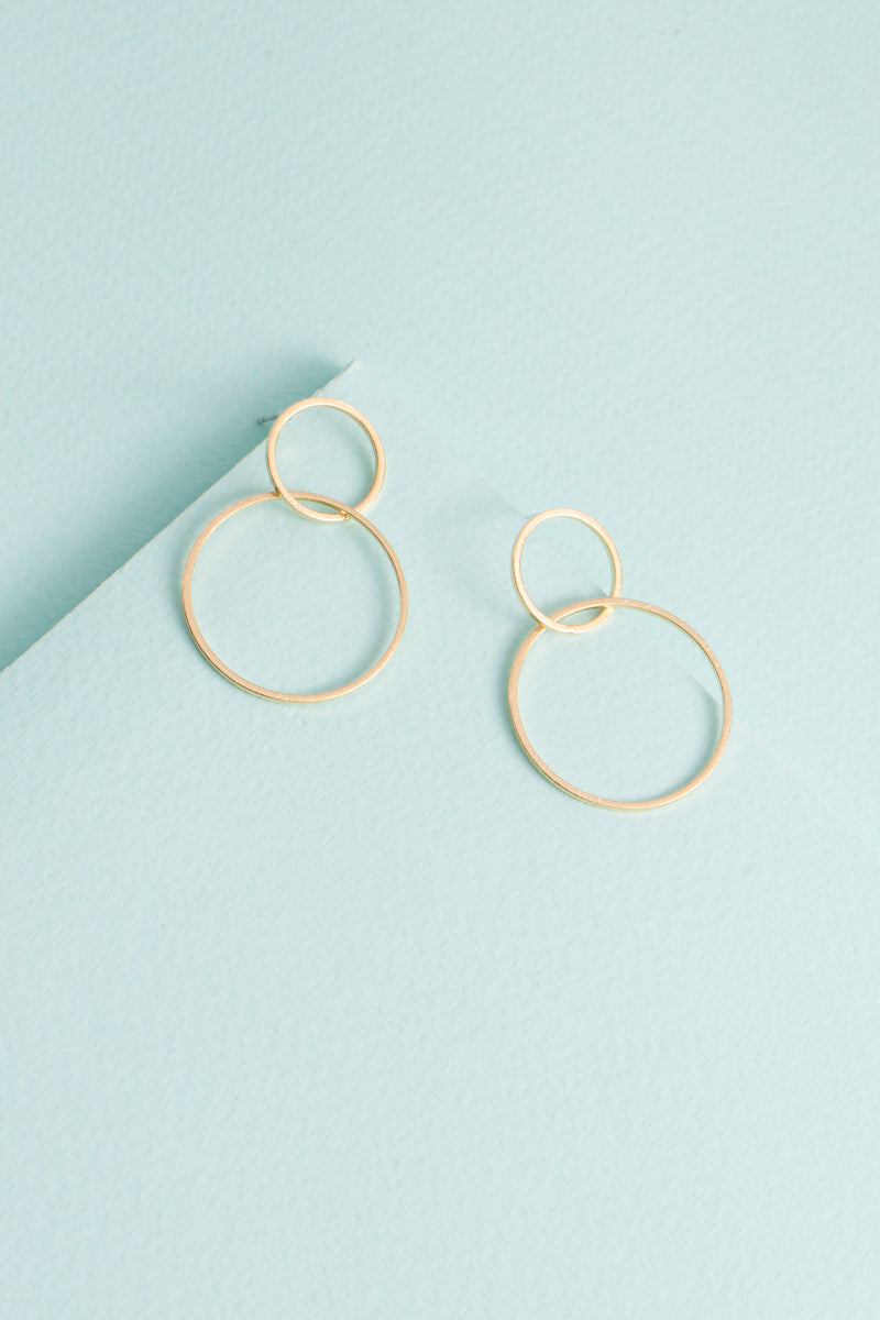 Harmonious Drop Earrings | Gold