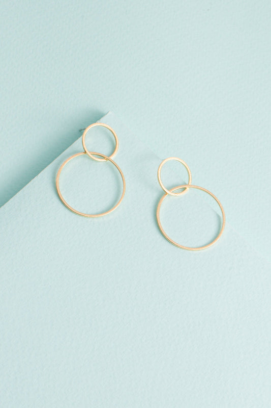Harmonious Drop Earrings | Gold