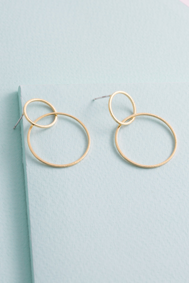 Harmonious Drop Earrings | Gold