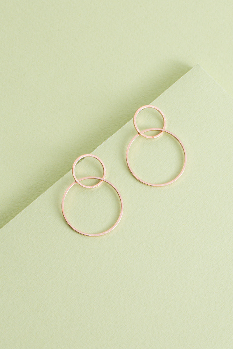 Harmonious Drop Earrings | Rose Gold