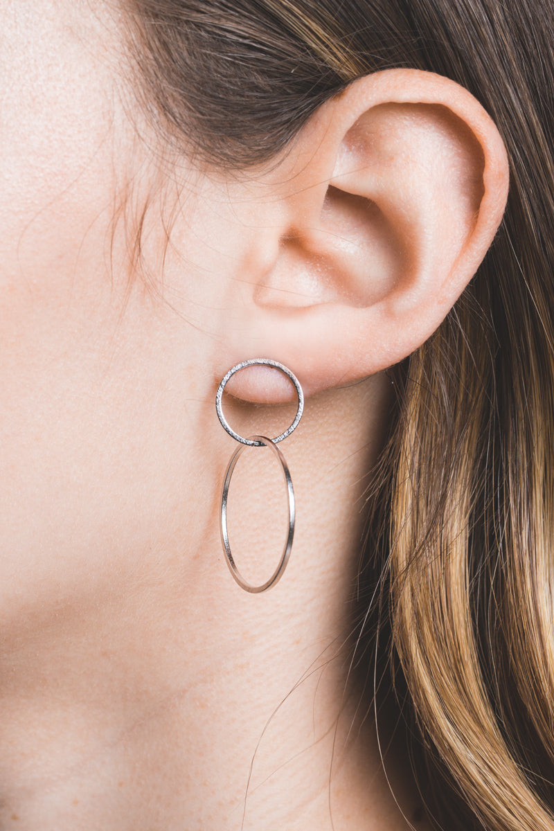 Harmonious Drop Earrings | Silver