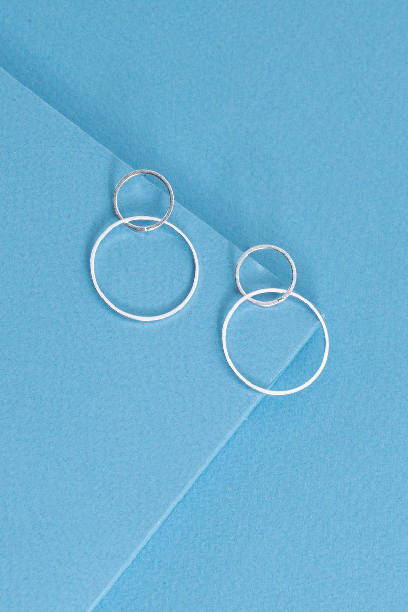 Harmonious Drop Earrings | Silver
