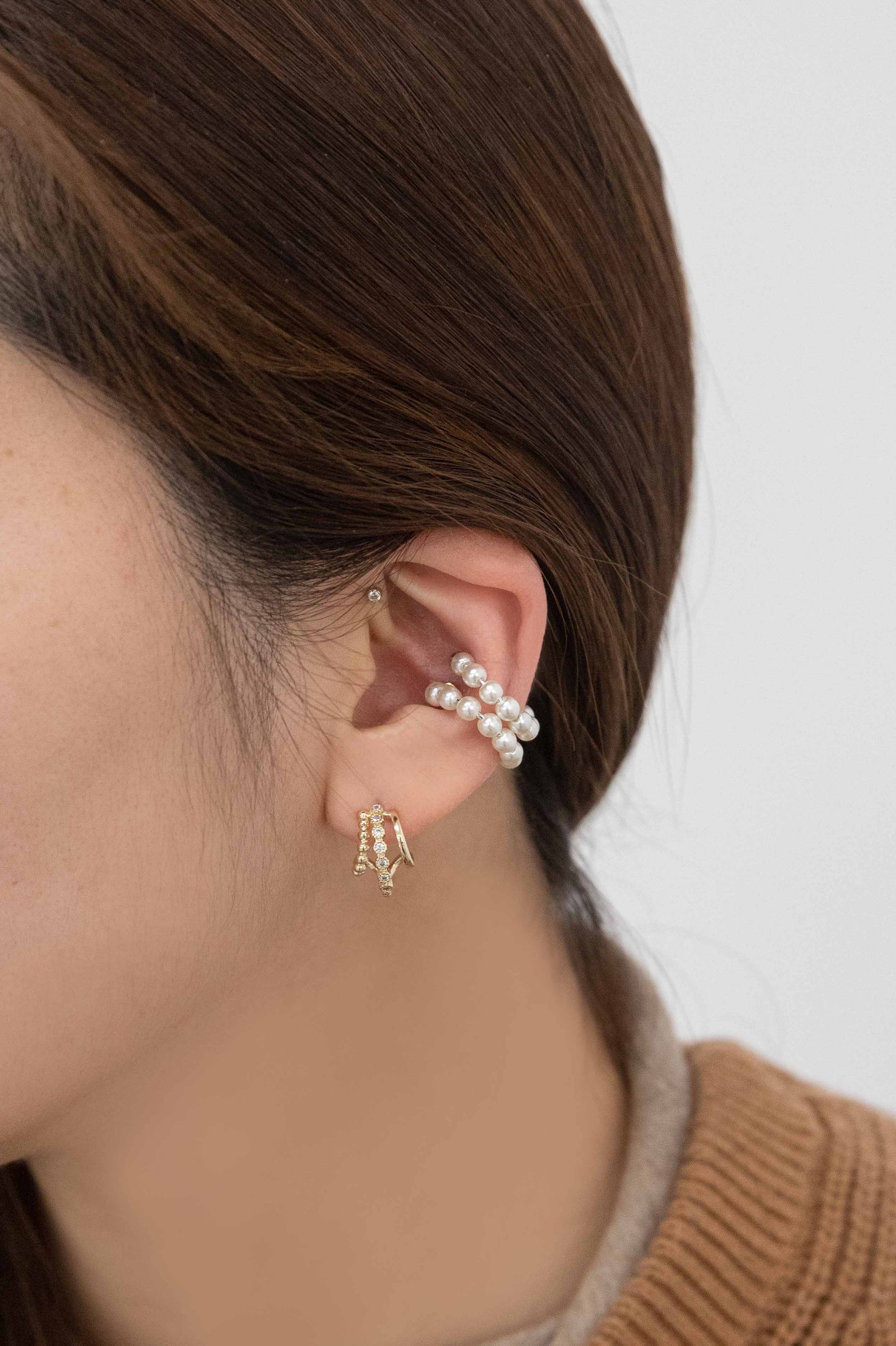 Pearl Cuff Earrings