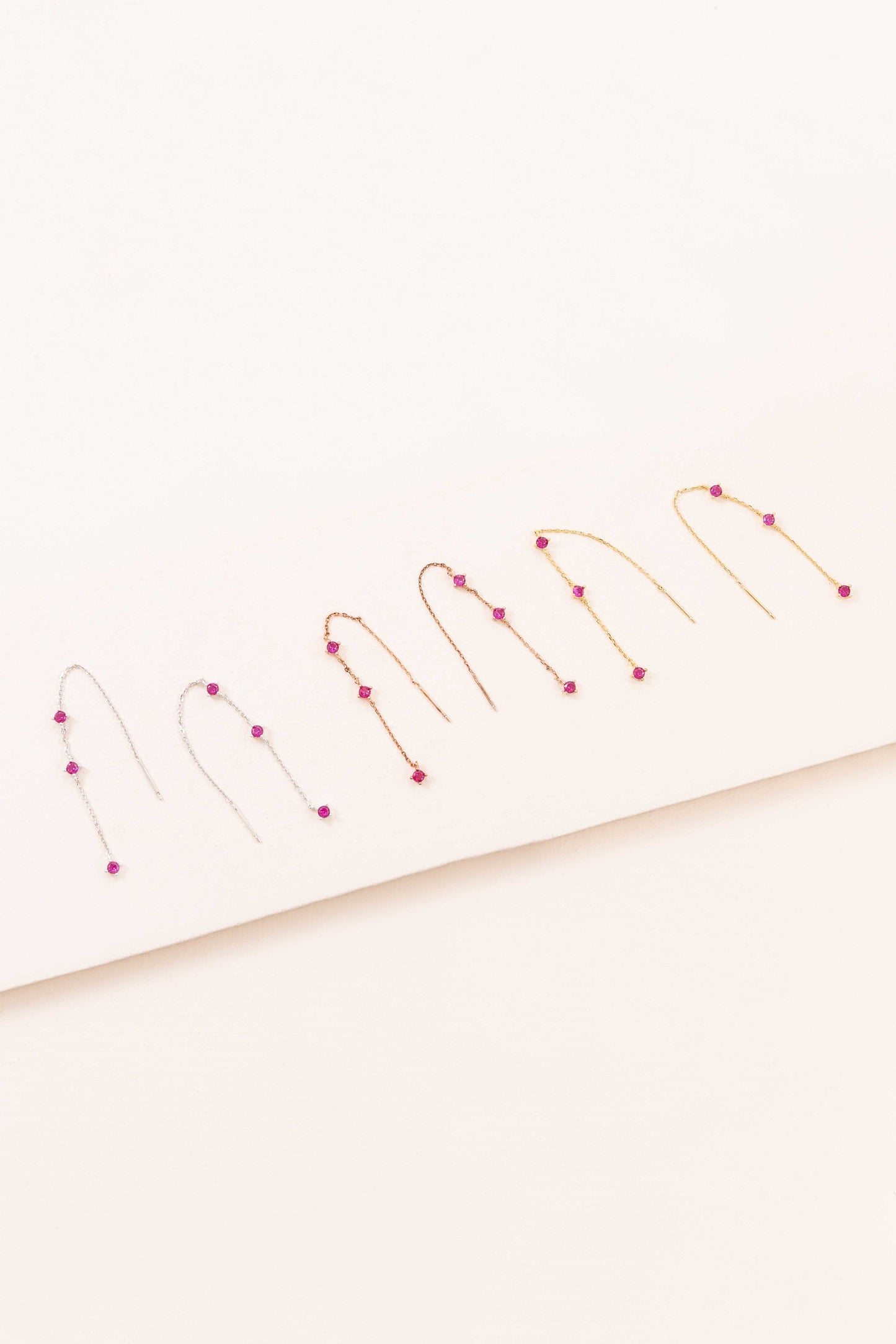 Think Pink Threader Earrings