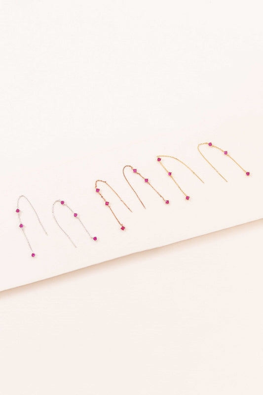 Think Pink Threader Earrings