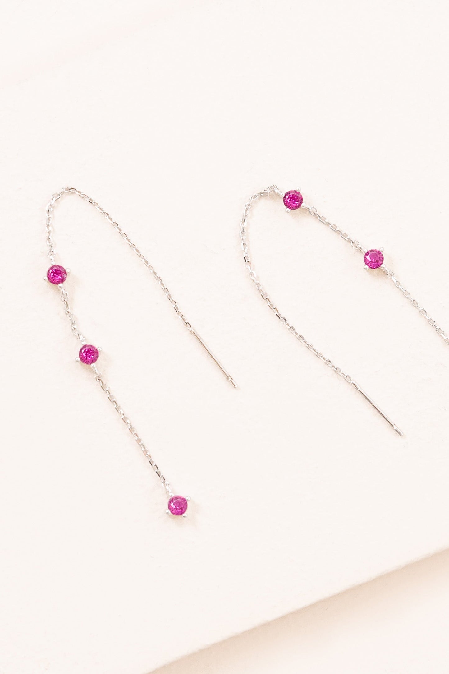 Think Pink Threader Earrings
