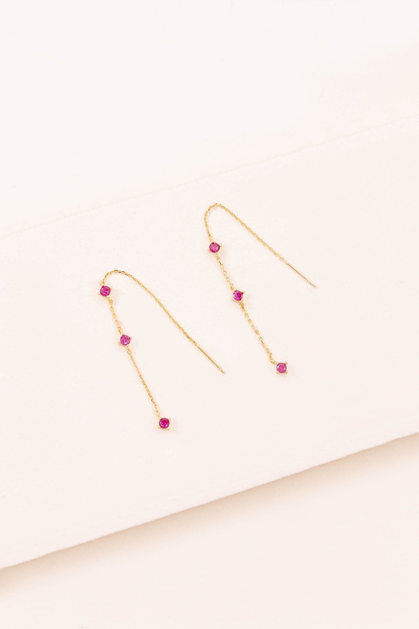 Think Pink Threader Earrings