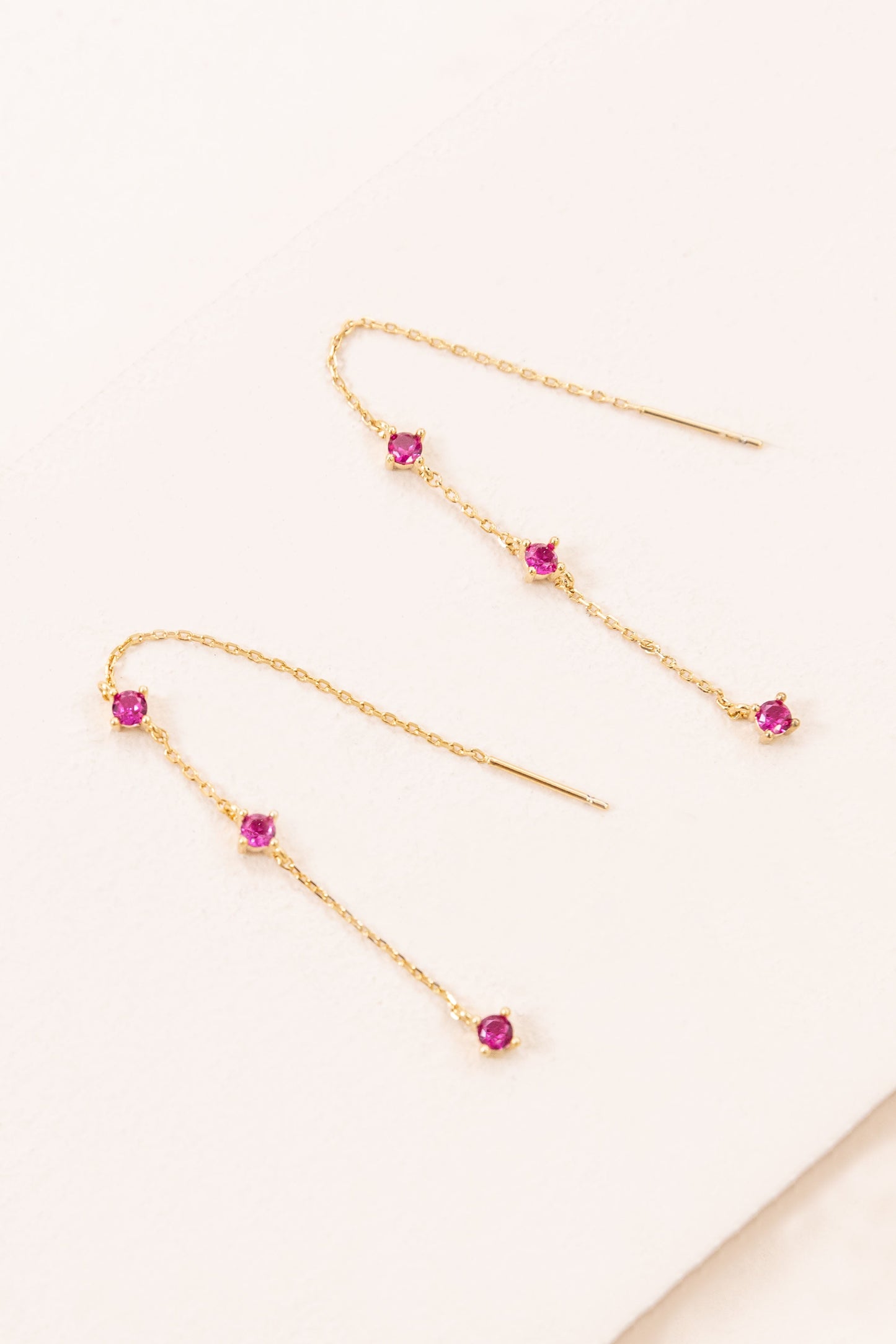 Think Pink Threader Earrings