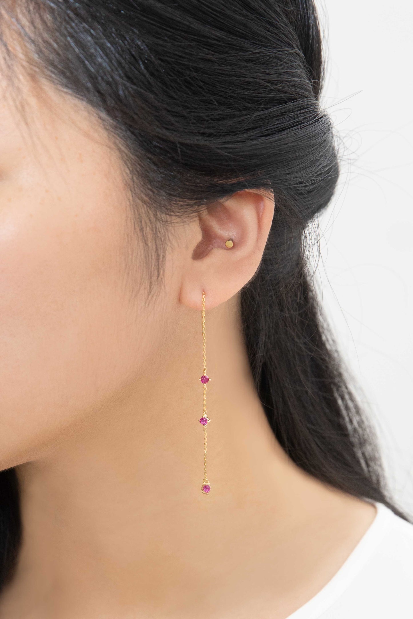 Think Pink Threader Earrings