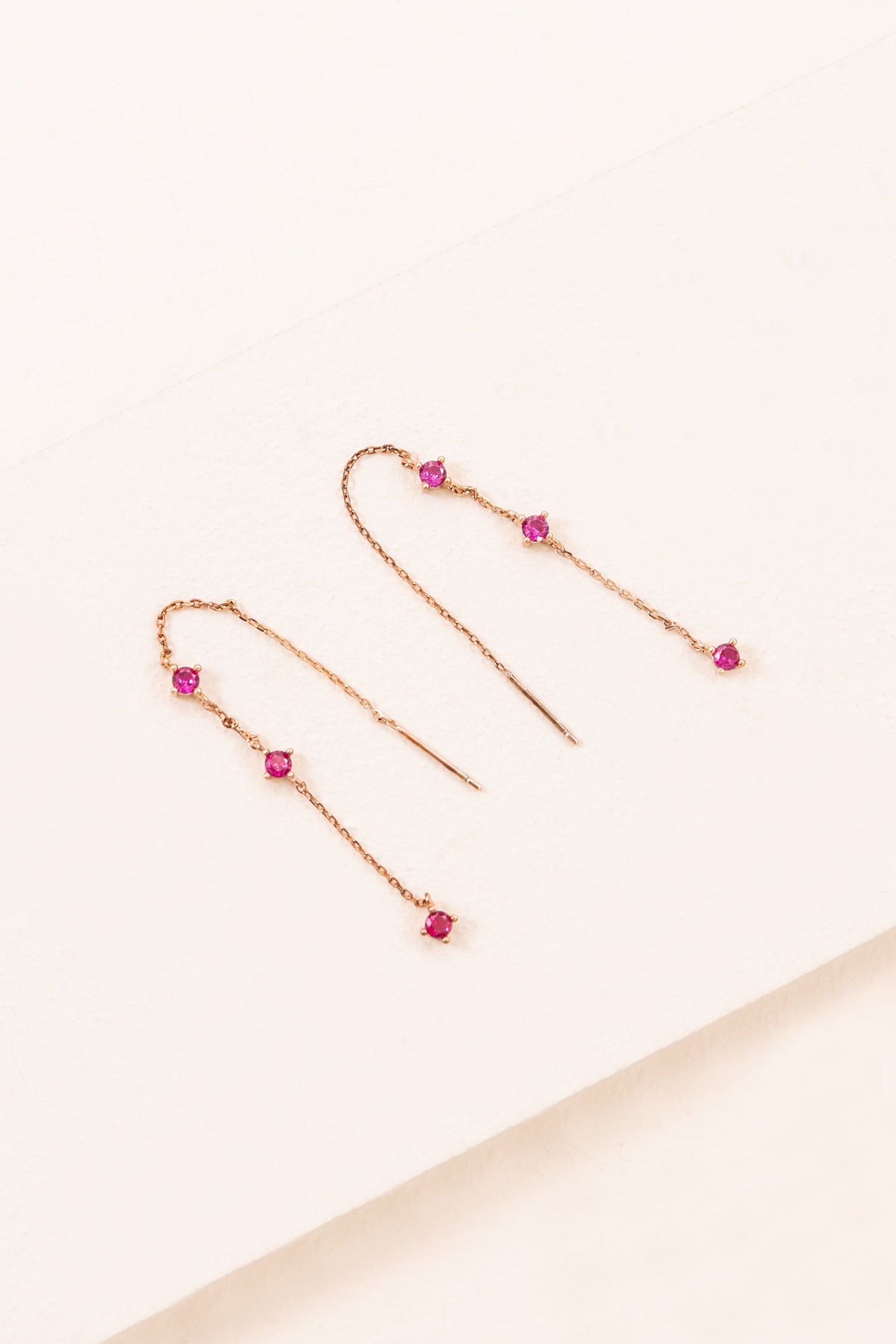 Think Pink Threader Earrings