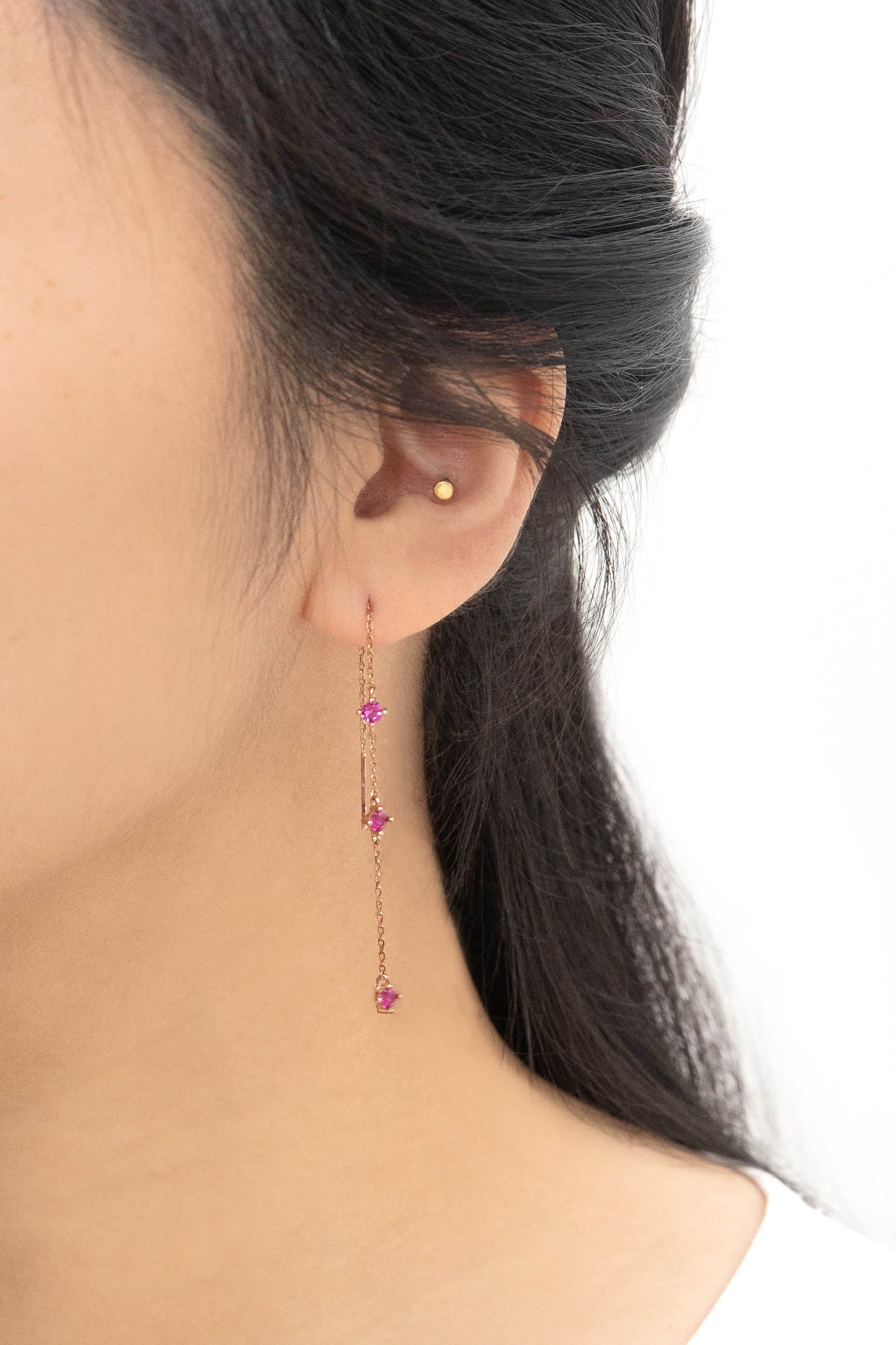 Think Pink Threader Earrings