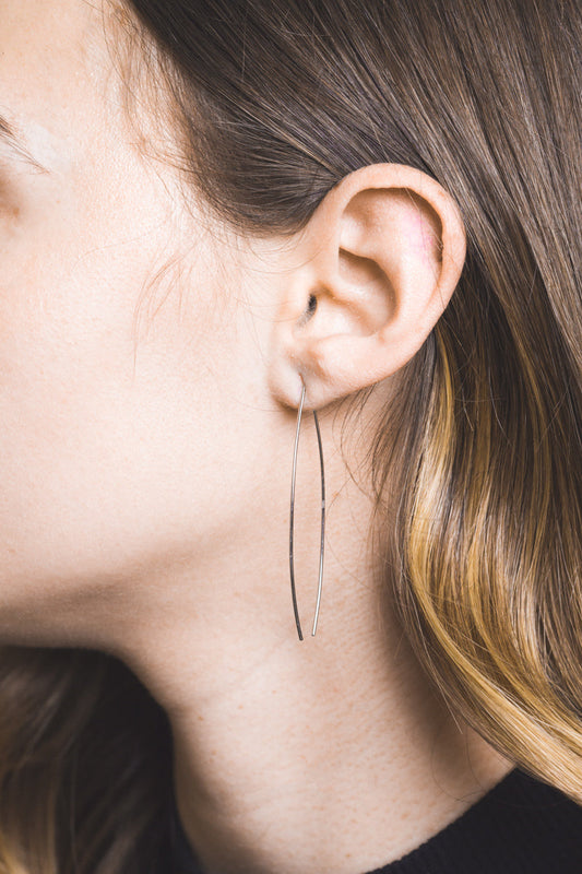 Arc Threader Earrings | Silver (sterl.)