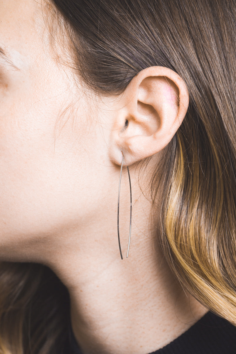 Arc Threader Earrings | Silver (sterl.)