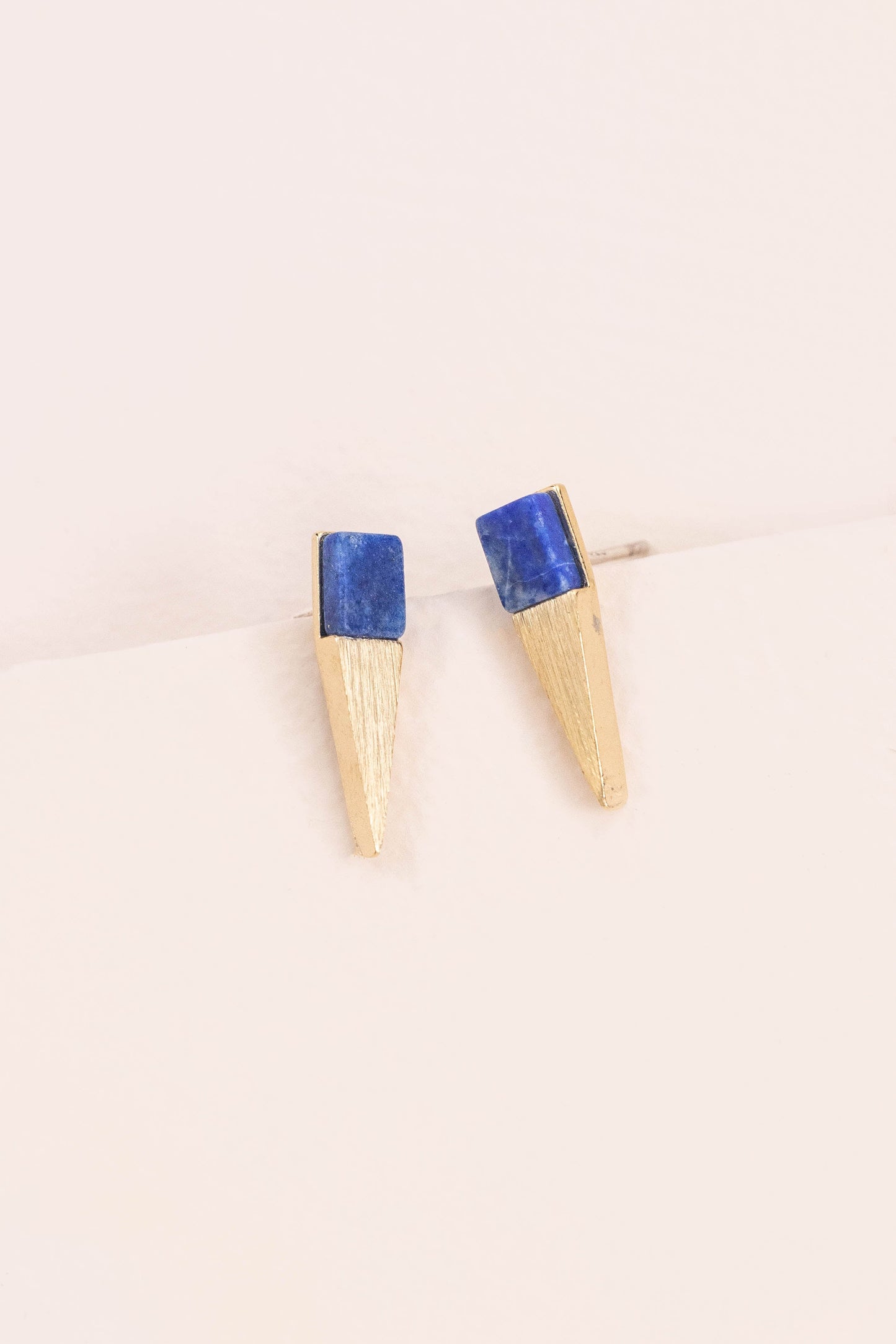 Gold & Stone Point Earrings