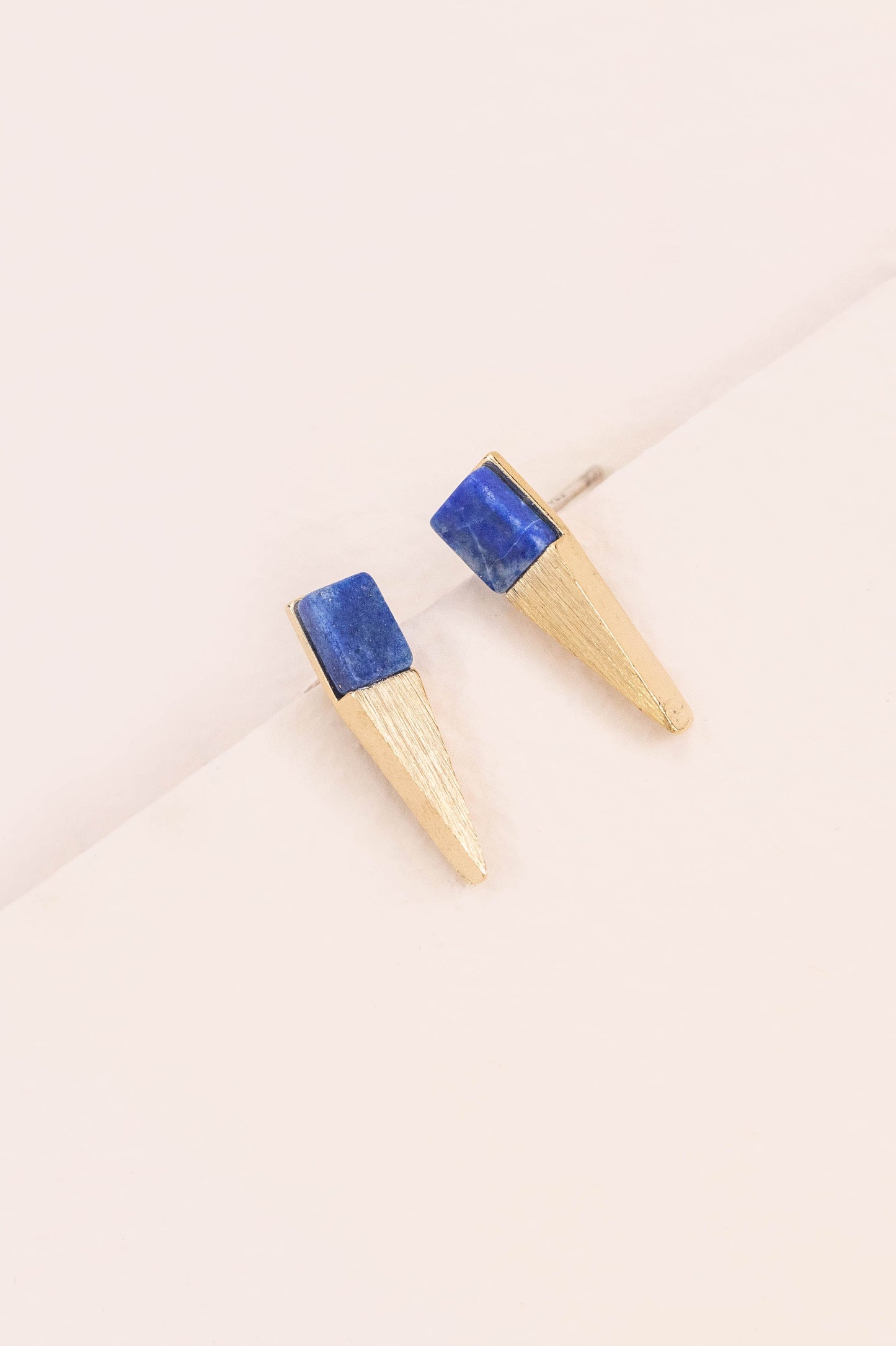 Gold & Stone Point Earrings