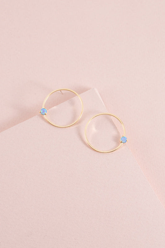 Pixum Orbit Stone Earrings | Blue