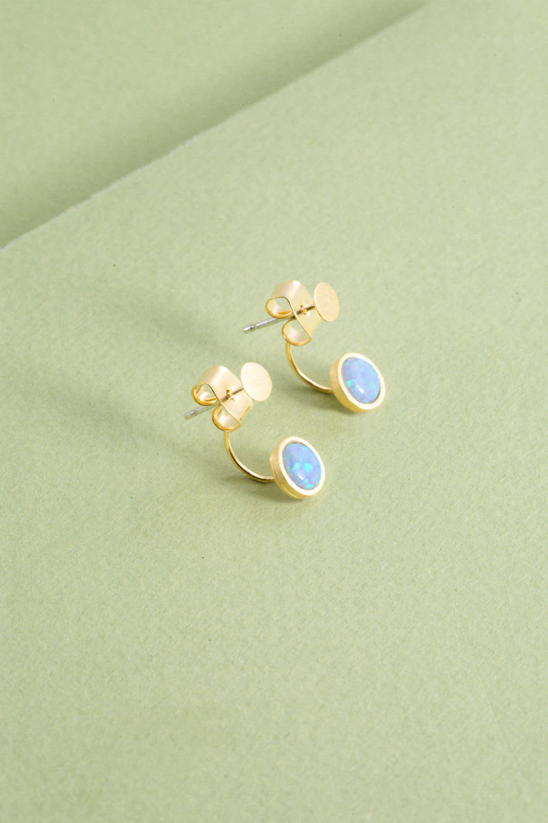 Pixum Dot Stone Ear Jacket Earrings | Blue