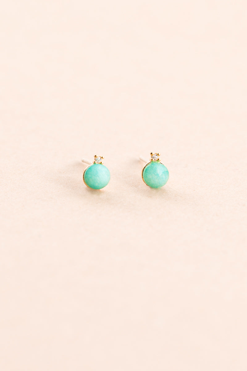 Perfect Duo Stone Earrings | Jade