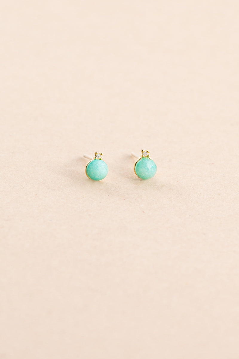 Perfect Duo Stone Earrings | Jade