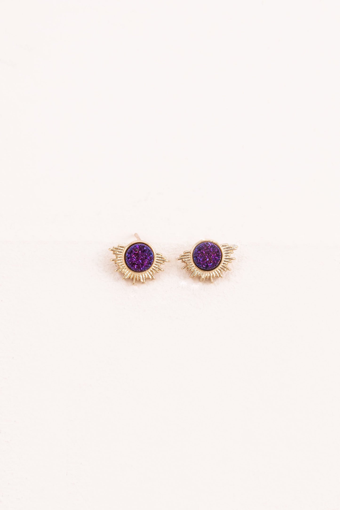 Beaming Sun Druzy Earrings | Galactic