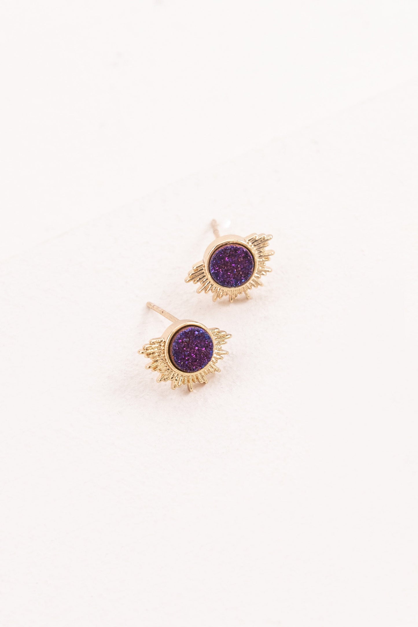 Beaming Sun Druzy Earrings | Galactic