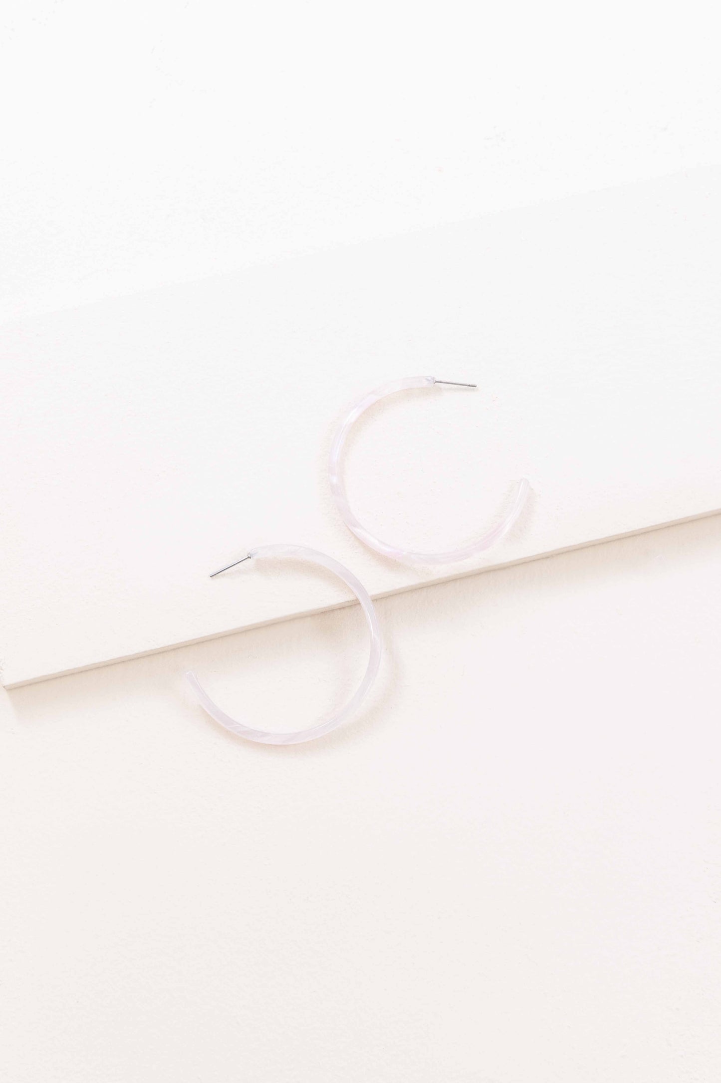 Violetta Resin Hoop Earrings